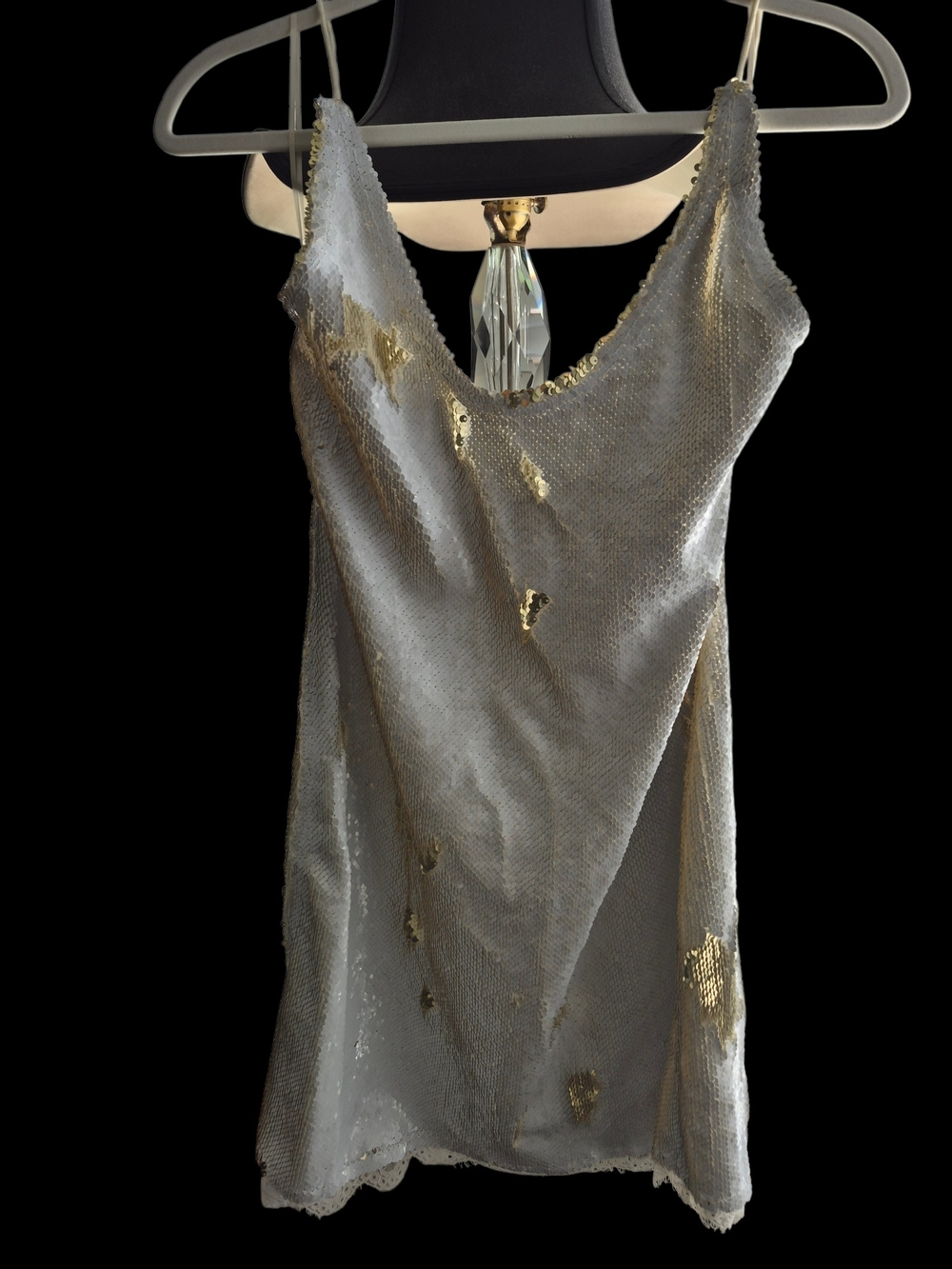 💕Free People White and Gold Sequin Dress💕